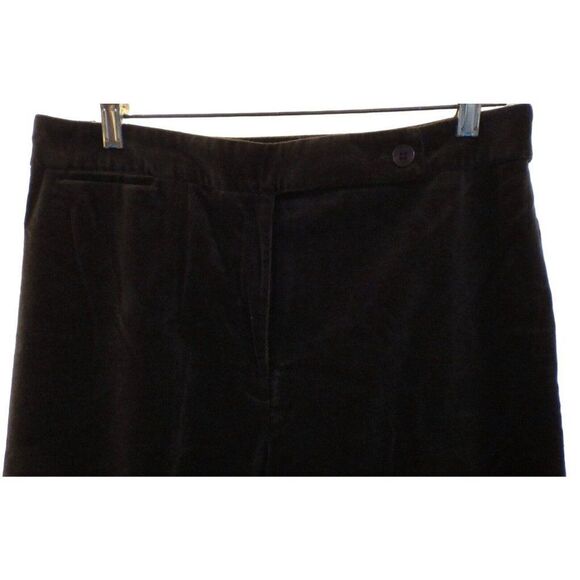 Talbots Brushed Cotton Corduroy Pants HeavyWeight Bark Brown Pockets Sz 12 - Picture 2 of 6